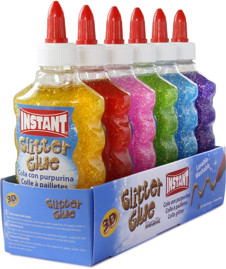 Instant Glitter Glue Purple (180ml)