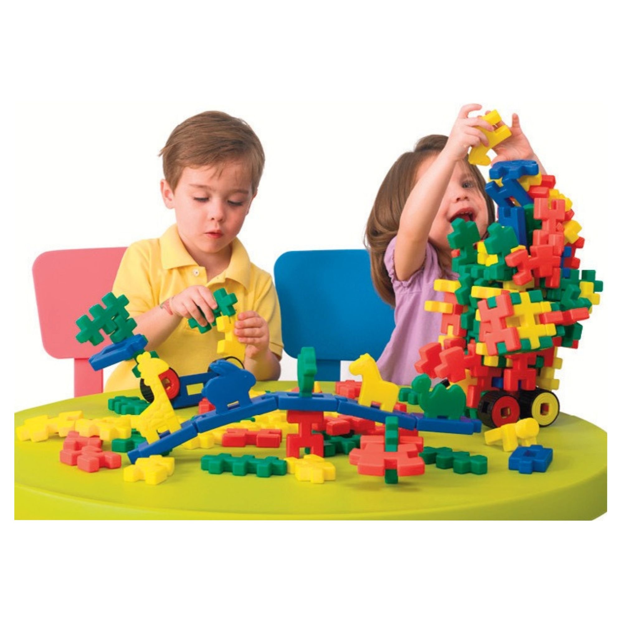 Interlocking Rainbow Pebbles (72 pieces)