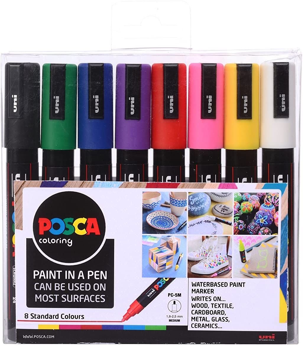 Posca Markers PC -5M - Standard Colours (8)