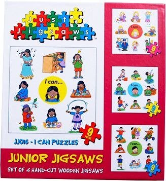 Junior Wooden Jigsaw - I can (Set of 4)