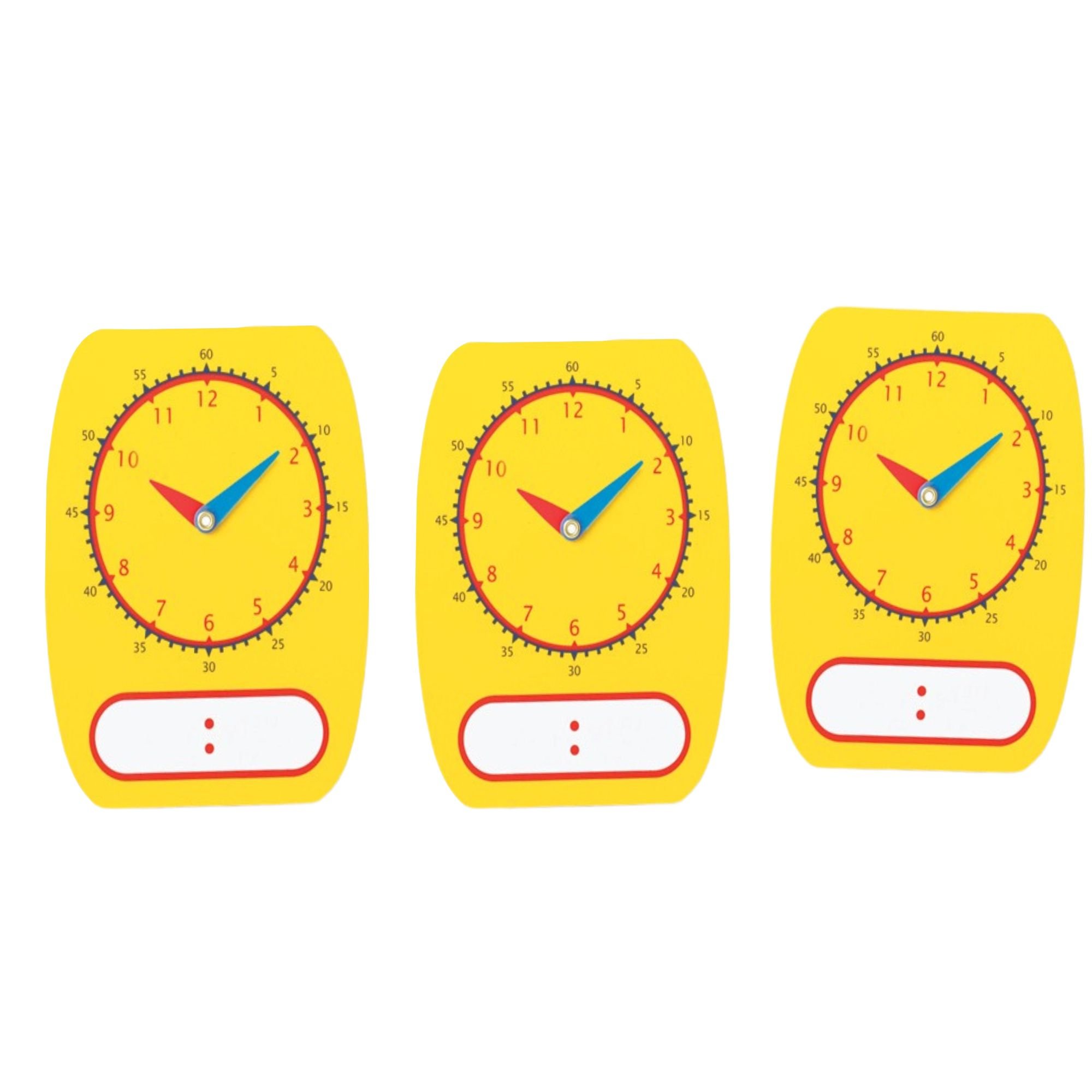 Write-On  Wipe-Off Clocks (5 pack)