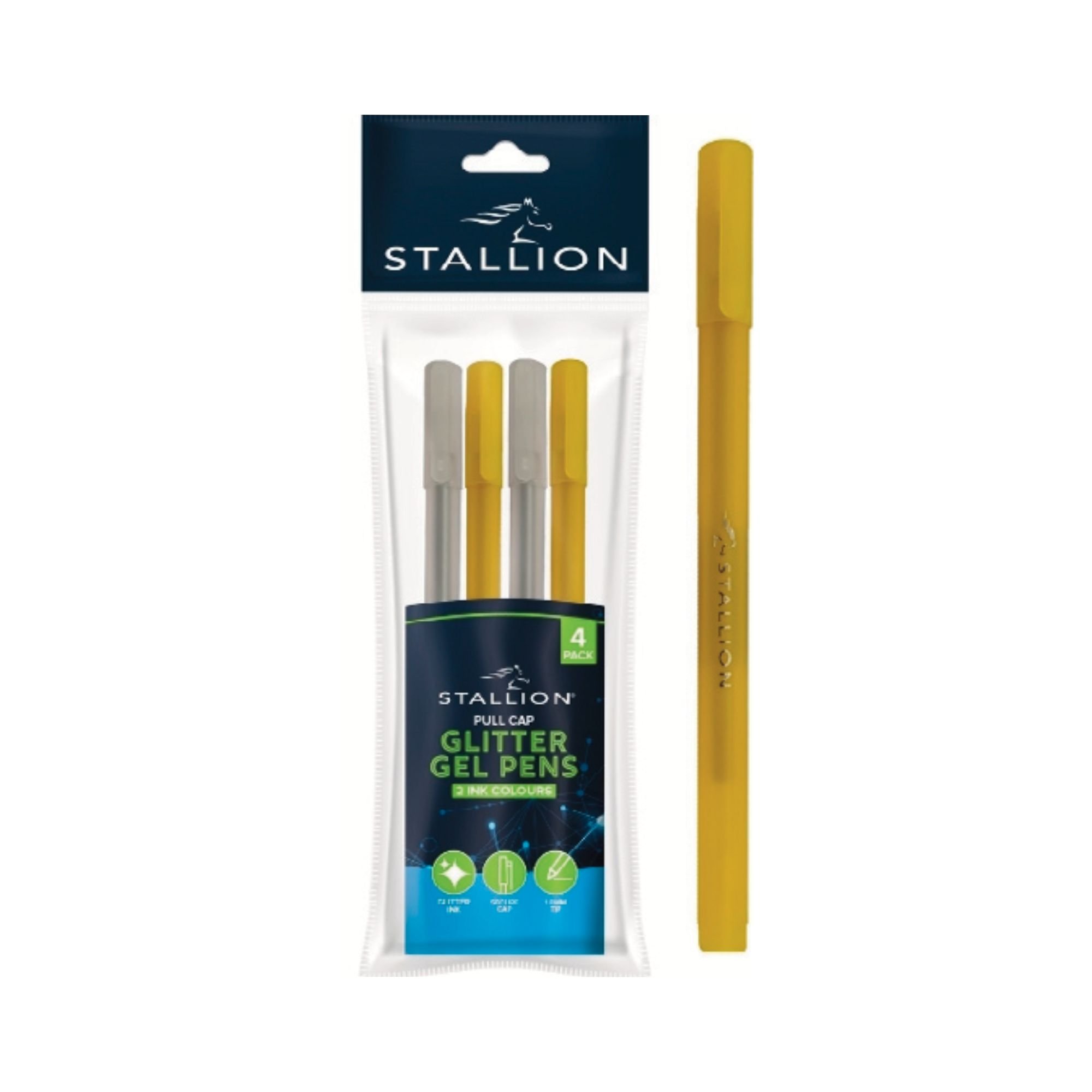Gold & Silver Gel Pens (2 gold,2 Silver)