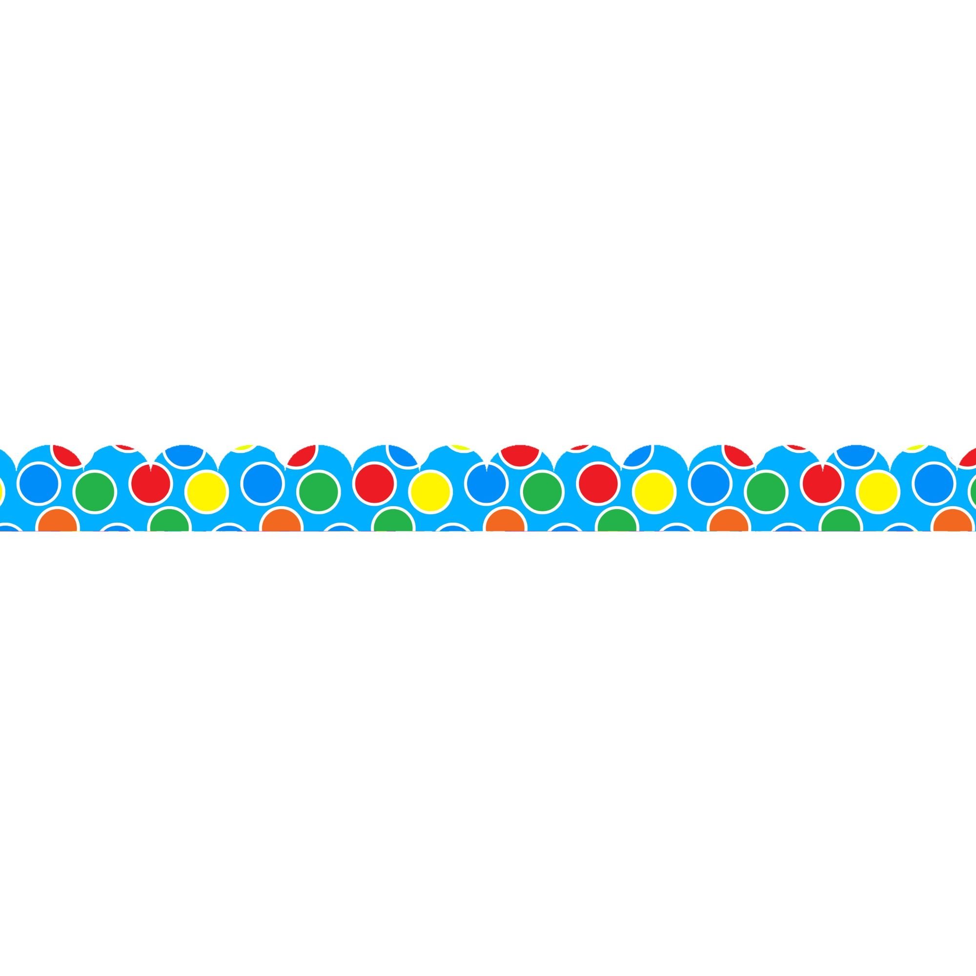 Scalloped Trimmer - "Vibrance" Colourful Dots (12m)