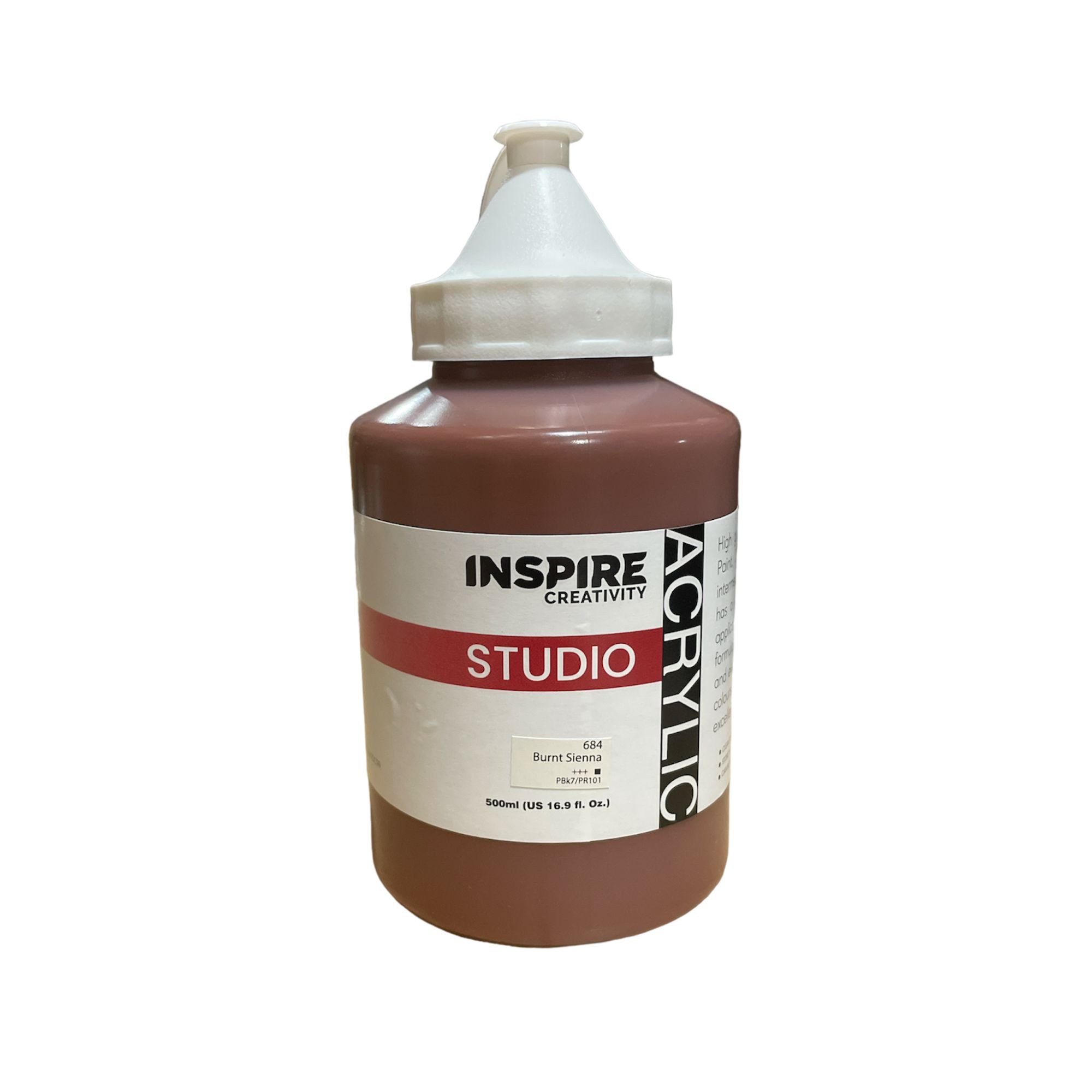 Inspire Studio Acrylic 500ml - Burnt Sienna