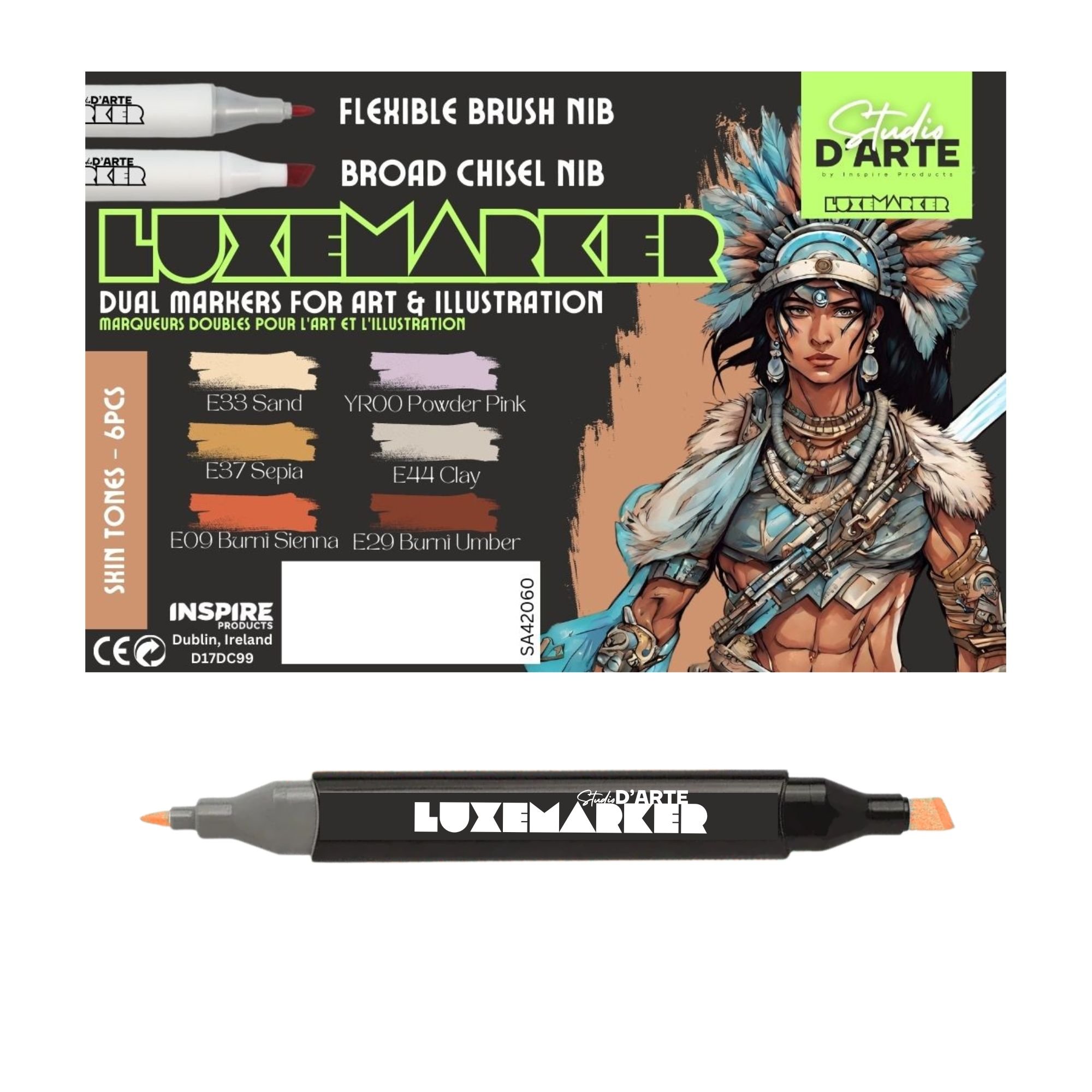 Studio D'Arte Dual Ended LUXEMARKER - Skin Tones (6)