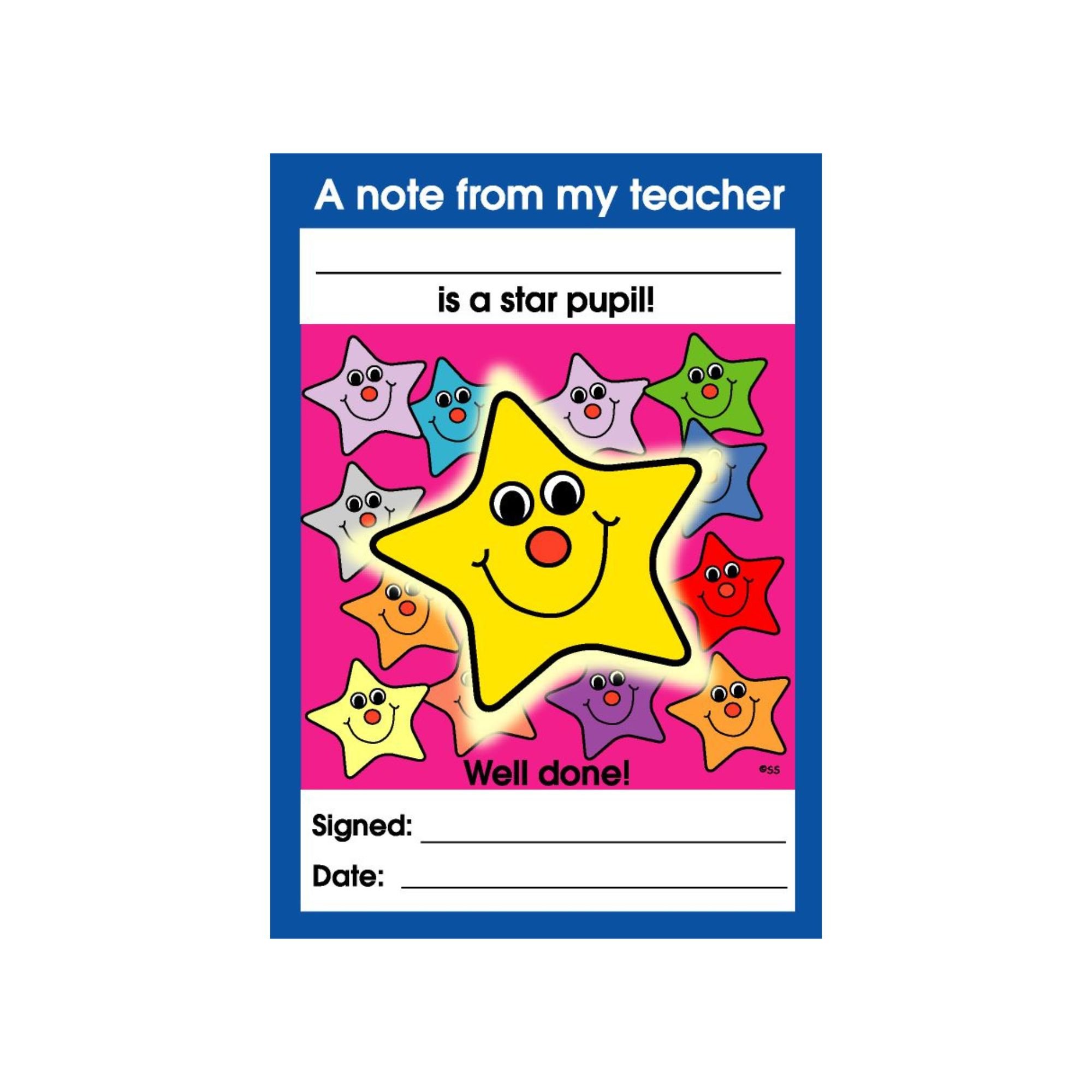 A Quick Note From My Teacher - Star Pupil (30 Sheets)