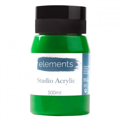 Elements Acrylic - Cadmium Green (500ml)