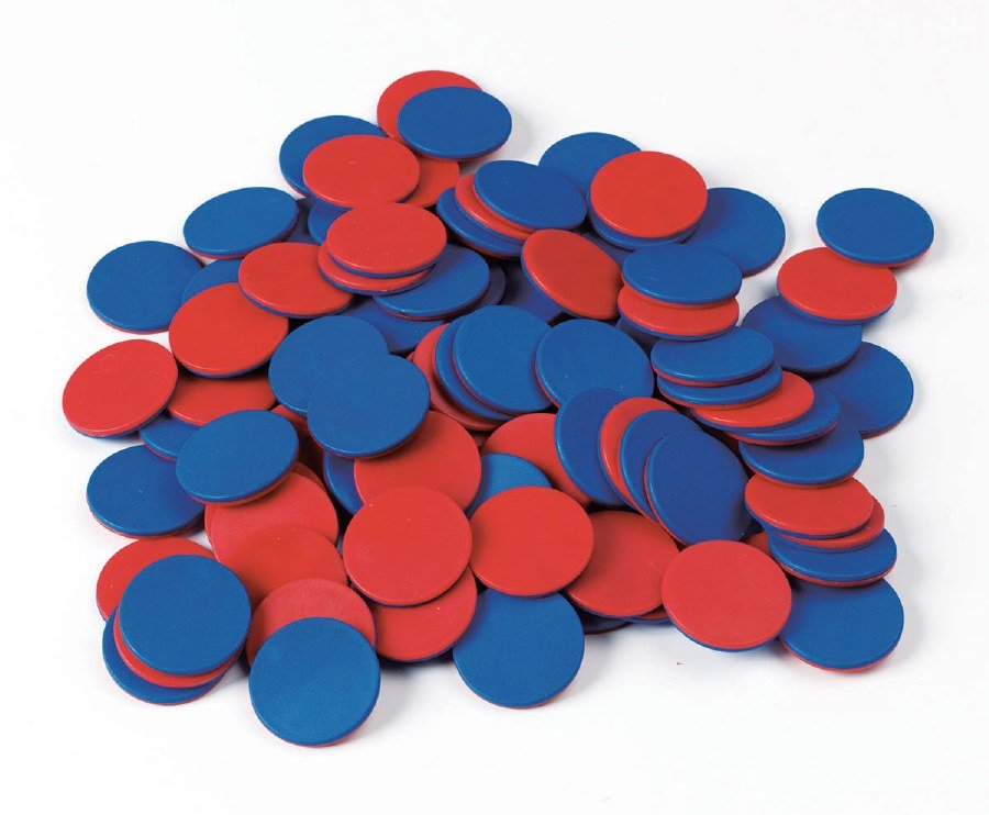 Counters - 25mm 2 Coloured (200 pieces)