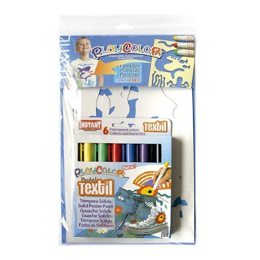 Playcolor Solid Paint Fabric Stencils Set - Sea Life (6 Paint St