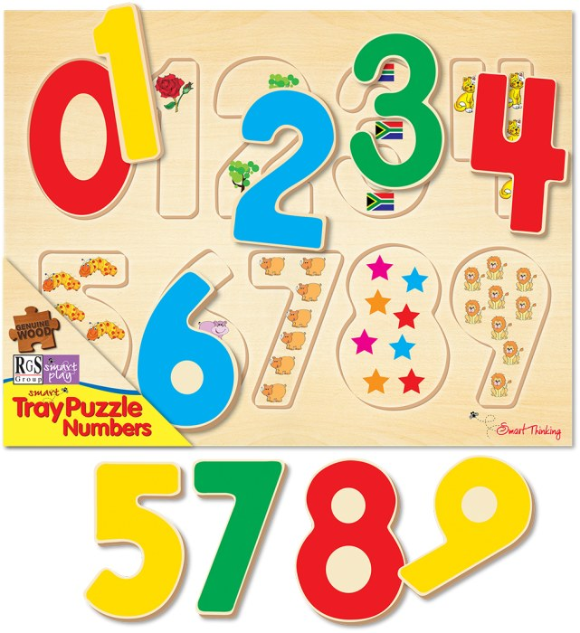 Lift & Learn Wooden Puzzle - Number Tray Puzzle