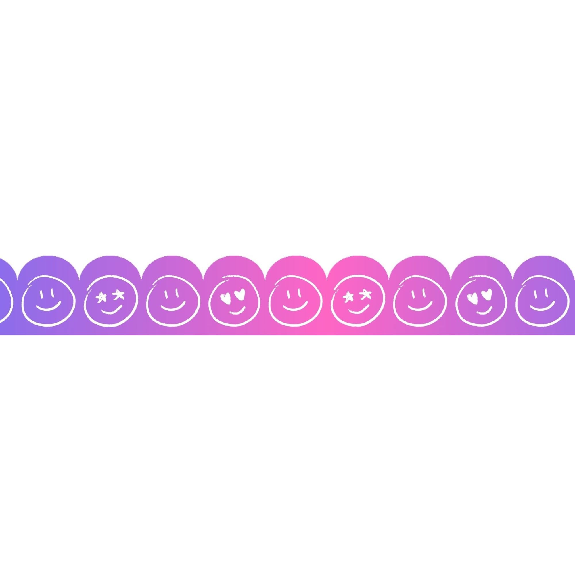 Scalloped Trimmer - "Vibrance" Happy Emoji's (12m)