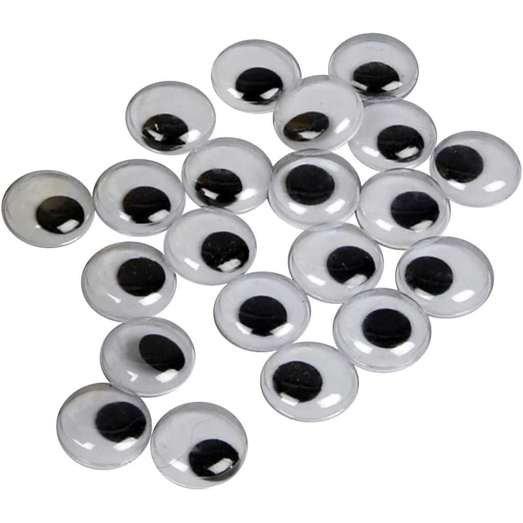 Wiggly Eyes - Black & White 12mm (200)
