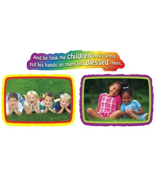 Mini Bulletin Board - Jesus Loves Children