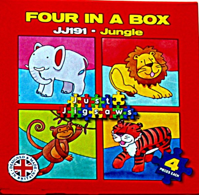 Four In A Box Jigsaw - Jungle