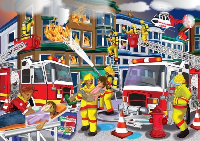 Wooden Jigsaw - Firefighter (100 Pieces)