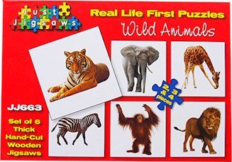 Jigsaw - Real Life Wild Animals (Set of 6)