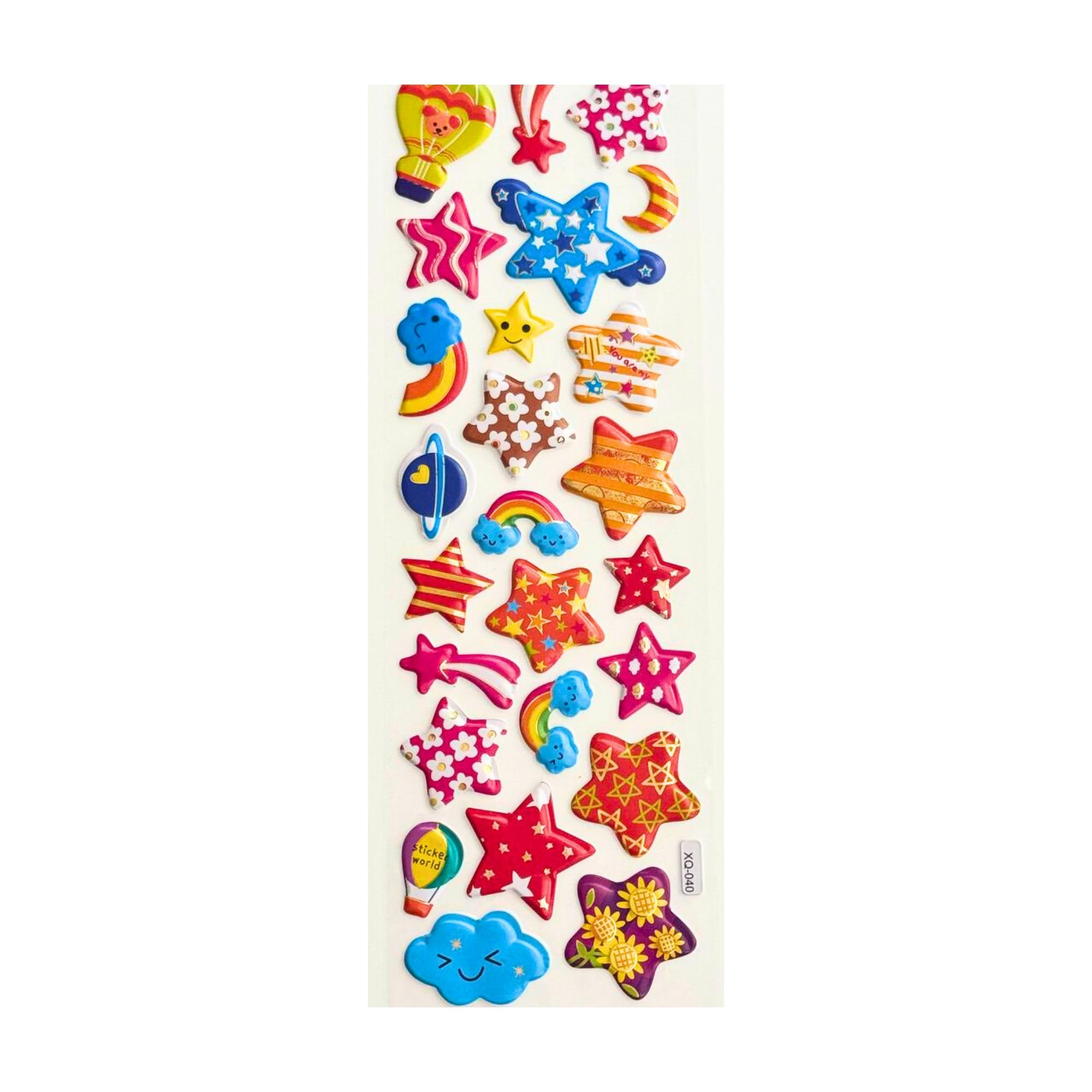3D Stickers - Assorted Stars (25 pieces)