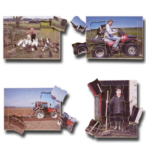 Wooden Tray Puzzle - Ploughing