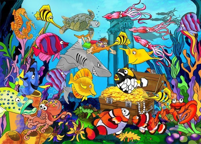 Wooden Jigsaw - Underwater (24 Pieces)