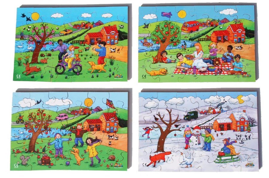 Wooden Jigsaw - Four Seasons Set (Set of 4)