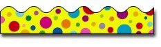 Scalloped Trimmer - Yellow Spots