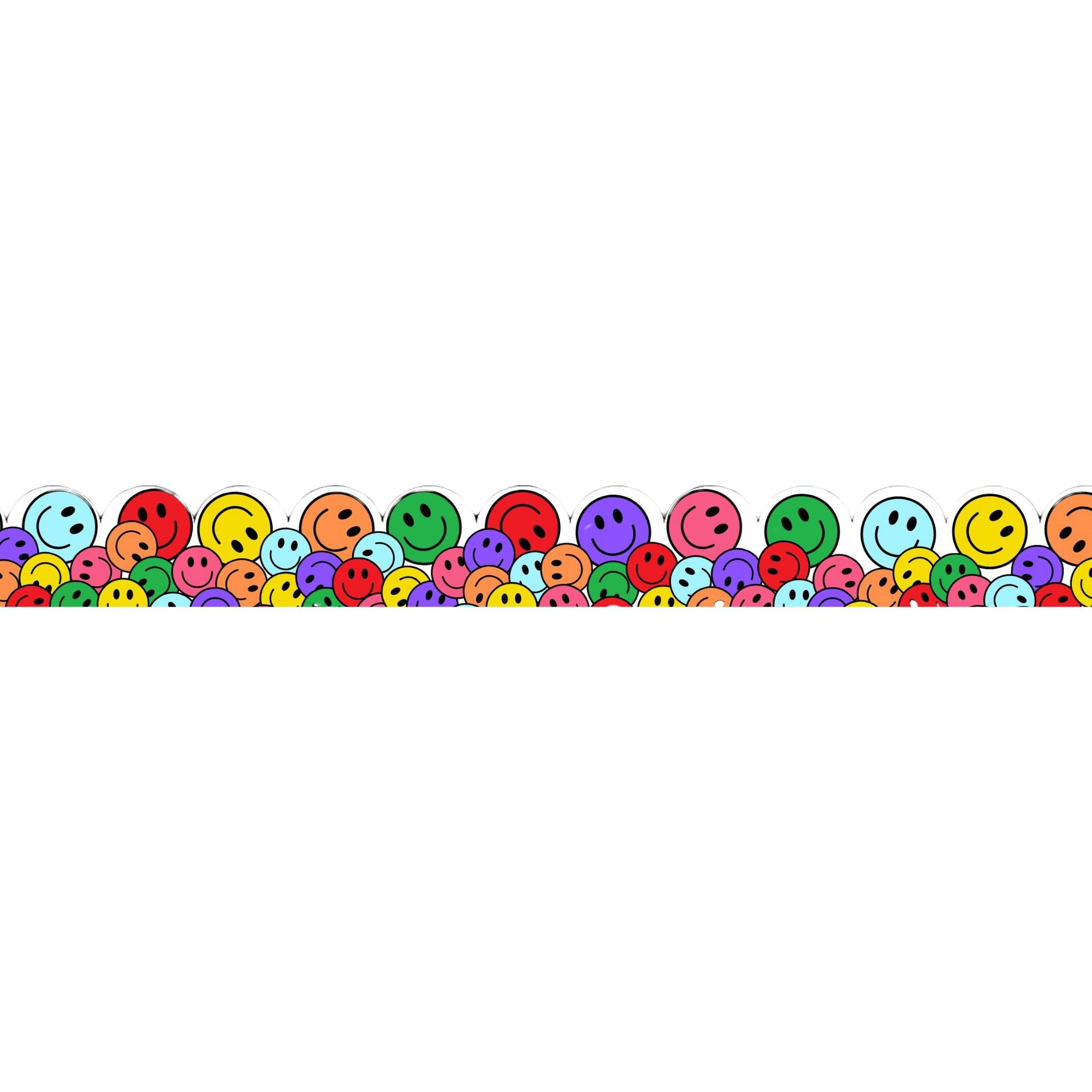 Scalloped Trimmer - "Vibrance" Colourful Smileys (12m)