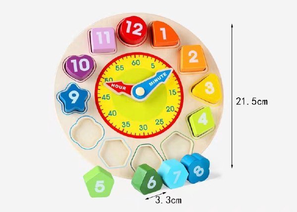 Shape Sorting Clock (24cm)