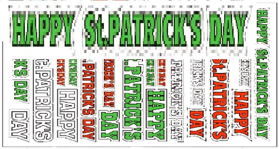 Seasonal Stickers - St Patricks Day (54 pieces)
