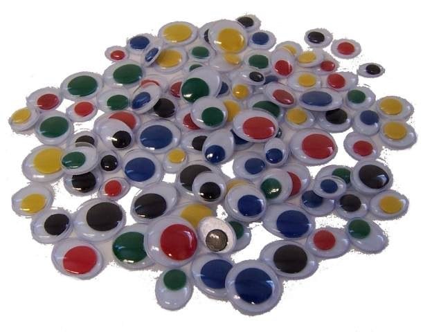 Wiggly Eyes - Small Coloured 10mm (80)