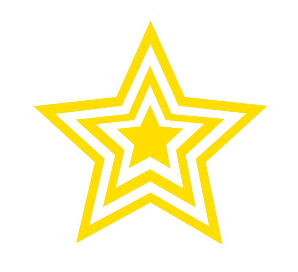 Merit Stampers - Gold Star x 3