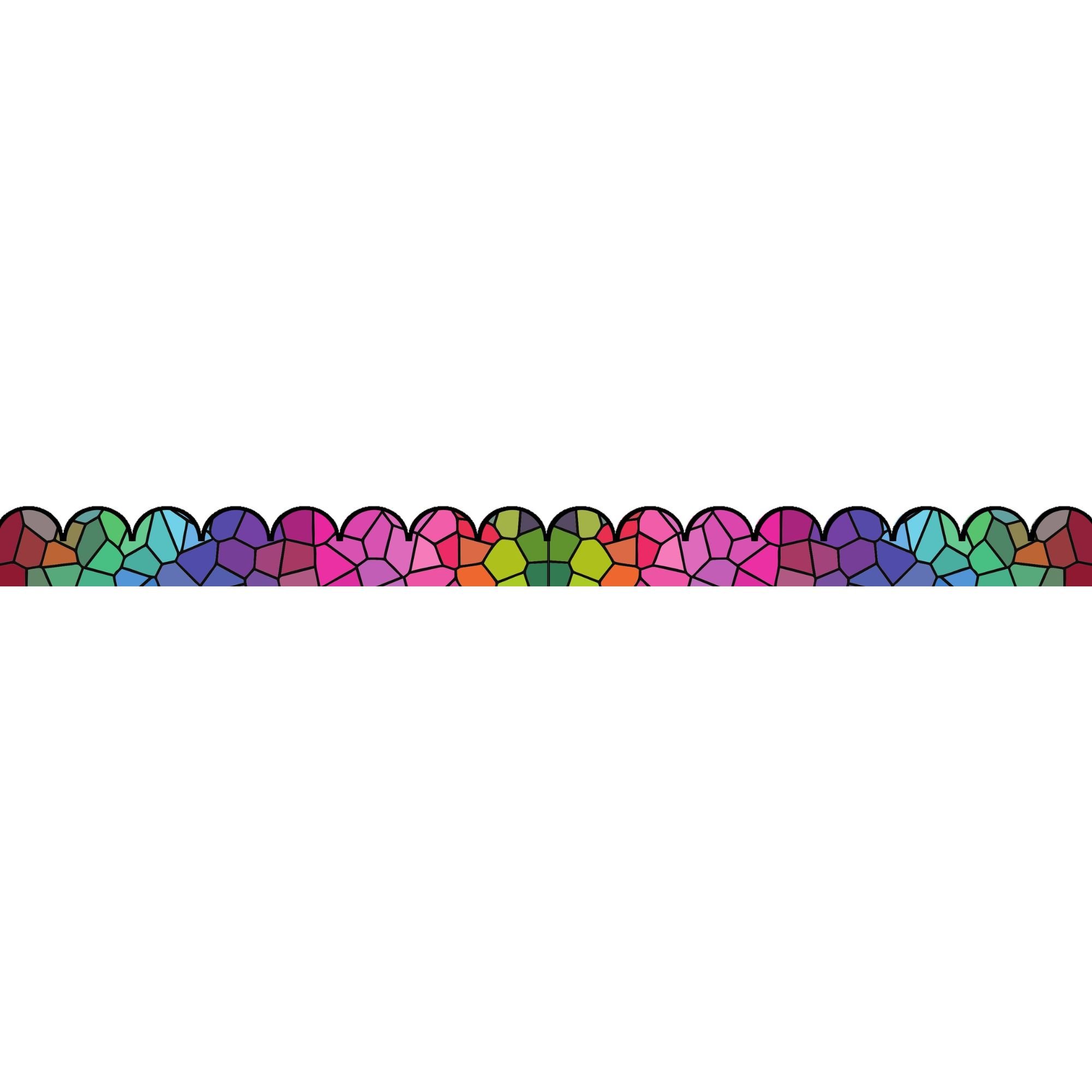 Scalloped Trimmer - "Vibrance" Stained Glass (12m)