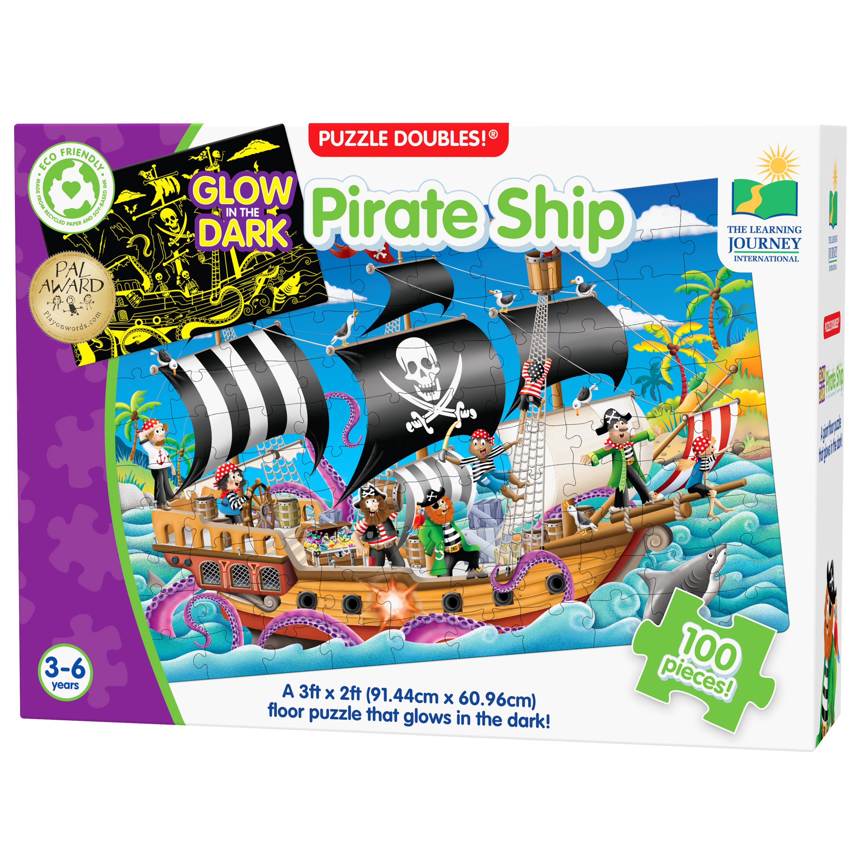 Puzzle Doubles - Glow In The Dark! Pirate Ship