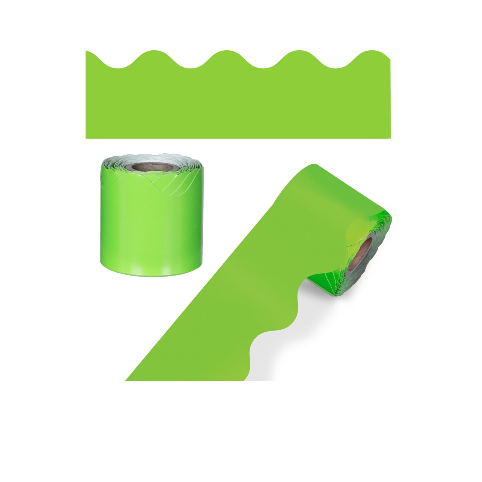 Scalloped Trimmer (On Roll) - Lime