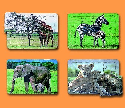 Wooden Tray Puzzle - Zebra