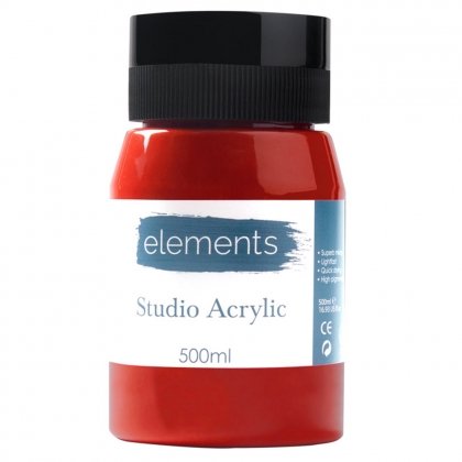 Elements Acrylic - Crimson Red (500ml)
